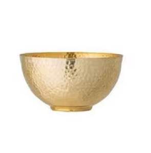 Cuenco de comida martillado de cobre de gran tamaño Fantástico utensilio de metal clásico con técnica pulida para servir en fiestas - Product Image 1