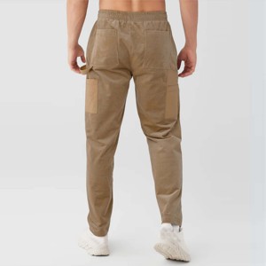 Mens Corduroy Cargo Pants with <b>Elastic</b> Waistband and Multiple Pockets, Relaxed Fit Casual <b>Trousers</b> for Outdoor and Everyday Wear - Product Image 2