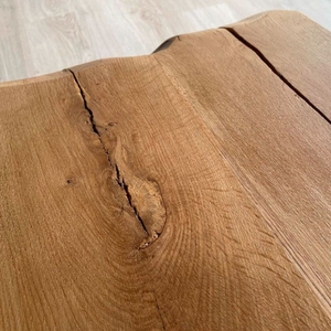 ม้านั่งไม้เนื้อแข็งแผ่นหนาธรรมชาติขาโลหะเฟอร์นิเจอร์อุตสาหกรรมทันสมัย - Product Image 5