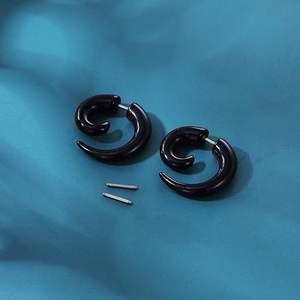 ที่มีคุณภาพสูงที่ไม่ซ้ำกันแฟชั่นต่างหูไม้เรซิ่นและฮอร์นเครื่องประดับที่มีสไตล์ฮอร์น - Product Image 3