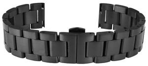 Bracelet de montre intelligente unisexe réglable en acier inoxydable respirant et résistant à l'eau, luxe, 18-24 mm, GD005, bracelet noir doux, 20 mm - Product Image 2