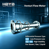 Capteur de débit à tube Venturi en acier inoxydable pour huiles lourdes, eaux usées, liquides corrosifs, vapeurs et gaz de combustion