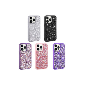 Funda de Lujo Color Púrpura para iPhone 13 Pro Max, con Brillantes y Diamantes de Imitación, Elegante y Protectora, Serie Netzy SAFA Linea 14 Plus - Product Image 2