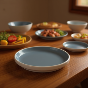 Piatto da Cena Ilsa Taiji in Melamina Avorio/Blu 15,2 X 2,7 cm, Piatti Durevoli ed Eleganti - Product Image 3