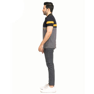 Polos de manga corta para hombre hechos a medida de alta calidad y último diseño patrón sólido-venta al por mayor - Product Image 2