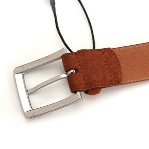 Cinturón de cuero de piel de vaca genuina con patrón sólido Cowboy Craft con aleación cuadrada para hebilla estilo formal para hombres y mujeres - Product Image 2