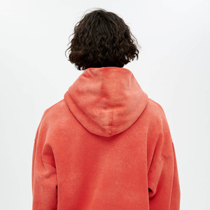 ผู้ผลิตเสื้อฮู้ดดี้โอเวอร์ไซส์แบบมีซับใน ระบายอากาศได้ดี เป็นมิตรกับสิ่งแวดล้อม ผ้าหนา สไตล์วินเทจ ล้างสีแบบแอซิดวอช รุ่น OEM Blank Custom Spring 2026 - Product Image 4