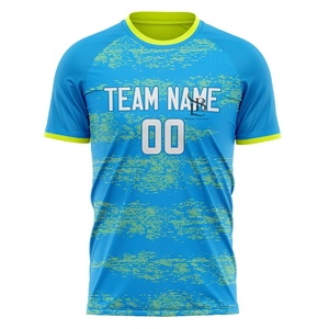 Maillot de football personnalisé pour homme de haute qualité, respirant, à manches courtes, uniforme de football avec nom d'équipe sublimé, nouvel imprimé de qualité - Product Image 1