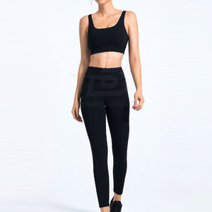 Conjunto de Yoga para Mujer de Primera Calidad, Personalizable, Transpirable, Material Duradero, Diseño Sólido, Cierre de Cintura Semi Elástica, 2 Piezas - Product Image 3