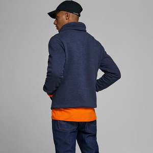 custom streetwear hoodie for men heavyweight fleece winter pullover sweatshirt with side pocket and neck <b>scarf</b> - Product Image 4