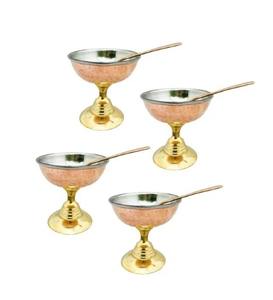 Vente d'usine, prix bas, coupes à glace en acier et cuivre, servez la douceur avec une touche d'élégance intemporelle, bol à glace - Product Image 6