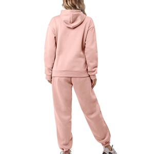 Chándal para mujer Conjunto de dos piezas Sudaderas con capucha de Jersey personalizadas Traje de joggers Trajes de sudor deportivos Tarifa al por mayor OEM - Product Image 3