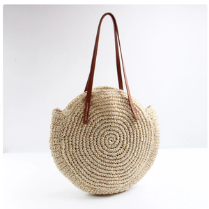 Bolso de hombro de paja de playa de verano tejido a mano para mujer, bolsos de playa de macramé de ganchillo, directo del proveedor indio - Product Image 2