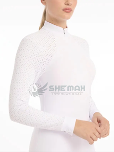 La última camisa de montar para mujer, camiseta ecuestre ligera transpirable de manga larga, ropa de entrenamiento de secado rápido que absorbe la humedad - Product Image 2