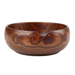 Tazón redondo de madera para ensalada, tazón mediano de diseño americano para mezclar ensaladas, vajilla personalizada Natural - Product Image 1