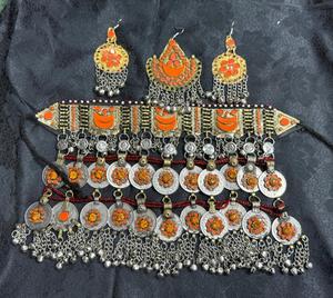 Haute qualité mariée Afghani Vintage ensembles de bijoux Style afghan Tribal Kuchi à la main couleur dorée ensemble de bijoux confortable - Product Image 6