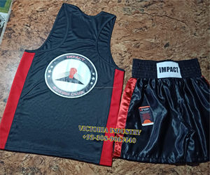 Uniforme de lutte sportive standard 100% polyester Uniformes de boxe unisexes - Product Image 3