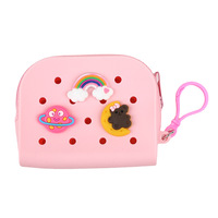 Portable Silicone Petits Articles Sac De Rangement Fermeture À Glissière Bonbons Carré Porte-Monnaie Carte Bancaire Écouteurs Clé Rouge À Lèvres Organisateur