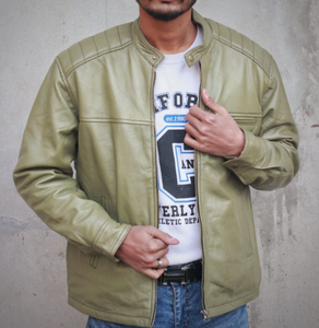 Veste en cuir de mode pour hommes Veste en cuir de mouton Veste d'hiver - Product Image 1