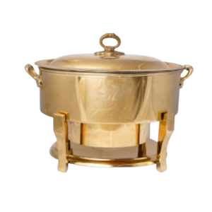Olla para Calentar Comida Gumbad, Acero Inoxidable, Acabado Dorado |   Calentador de Comida Tipo Domo para Buffet, para Uso en Hoteles, Catering y Banquetes - Product Image 5