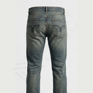Factory Supply Fashion <b>Jeans</b> Wholesale Custom New <b>Men</b> Elastic Solid Casual Straight Mid <b>Waist</b> Comfortable Outdoor Spring Autumn - Product Image 2