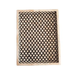 Hermosa bandeja con incrustaciones de hueso indio de granja para el hogar, Hotel, Motel, bandejas para servir, hermosa bandeja de granja, forma Rectangular - Product Image 1