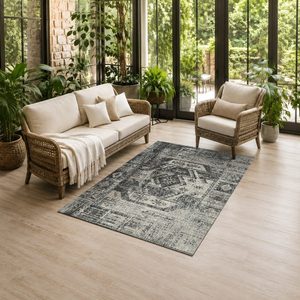<b>RUGS</b> DEPOT LXDP-0786 Wholesale <b>Charcoal</b> <b>Grey</b> Designer Pattern Digital Printed Machine Washable Chenille Area <b>Rug</b> Non Slip - Product Image 6