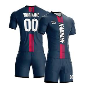 Großhandel Custom Soccer Uniform Sets Unisex Polyester Sommer Winter Jersey Kit mit Druck für Erwachsene Fußball Jersey Uniformen - Product Image 2