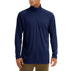 Long Sleeve <b>Shirts</b> SPF Quick Dry Lightweight Fishing <b>Hiking</b> <b>Shirt</b> Wholesale Men Zip Pullover UPF 50+ Sun Protection - Product Image 1