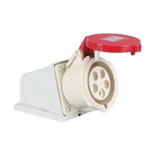 New Arrival IP44 ba giai đoạn công nghiệp tường Ổ cắm 5 Pin 380V 32A công nghiệp văn phòng phẩm ổ cắm - Product Image 4