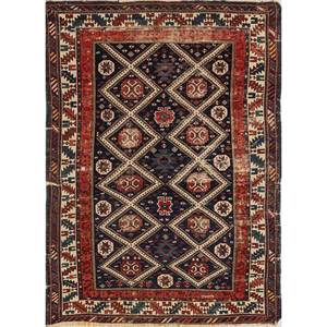 Alfombra de Yute Geométrica Azul Aalam, Alfombra Grande de Lana de 9x12 para el Hogar, para la Entrada, Junto a la Cama o el Pasillo-Paem-1388 - Product Image 1