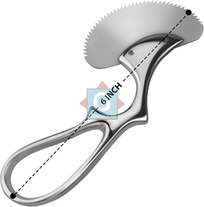 Scie à os vétérinaire angulaire de haute précision Gray Rocks GE-1925-02, 6 pouces, emballage personnalisé avec logo, performance durable, chirurgicale - Product Image 1