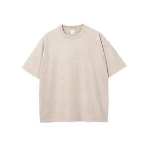 เสื้อยืดโอเวอร์ไซส์ผ้าเทอร์รี่สำหรับผู้ชายผ้าฝ้าย100% สไตล์ย้อนยุคสำหรับสตรีทแวร์และชุดลำลอง - Product Image 6