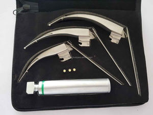 Set de Laringoscopio McCoy Eléctrico de Acero Inoxidable con Certificación CE ISO, 3 Hojas, 1 Mango, Kit de Intubación ENT para Hospitales y Clínicas - Product Image 3