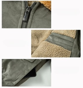 Chaqueta de Invierno 2024 para Hombre, a la Moda, Impermeable, de Piel de Oveja, Tejida, de Color Sólido, Popular, Simple y Casual - Product Image 4