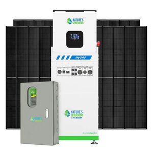 Natures <b>Generator</b> 10KW <b>Solar</b> <b>Generator</b> Kit 4-Pack 410W Rigid <b>Solar</b> <b>Panels</b> 50A Automatic Transfer Switch Lifepo4 Battery MPPT - Product Image 1