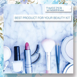 Pinzas de Cejas de Alta Calidad con Punta Inclinada de Color Azul, Removedor de Vello de la Frente, Pinzas de Cejas Hechas de Acero Inoxidable - Product Image 6