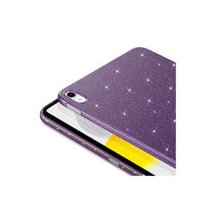 Étui pour tablette Netzy 2025 iPad Air 11, brillant et scintillant, violet foncé, style professionnel/dessin animé, avec des matériaux en mousse PU EVA, PC, cuir PU - Product Image 4