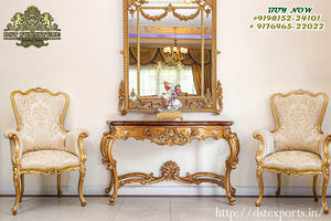 Mesa de consola de diseño clásico altamente elaborada, mesa de Consola de estilo francés para área de comedor, mesa de consola tallada de gama alta - Product Image 4