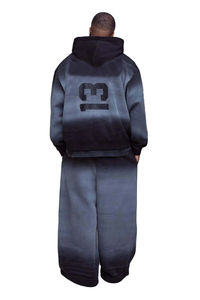 Survêtements Homme Hiver Grande Taille Streetwear Personnalisables avec Logo, Légers, Couleurs Unies, Effet Délavé Acide, Broderie et Patchwork - Product Image 6