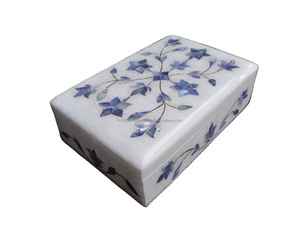 Joyero decorativo personalizado de la mejor calidad con acabado de nácar azul disponible a un precio asequible de la India - Product Image 1