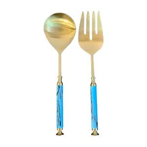 Cuillère élégante pour servir la salade, écologique, compatible lave-vaisselle, en acier inoxydable, outils à salade durables, finition lisse - Product Image 1