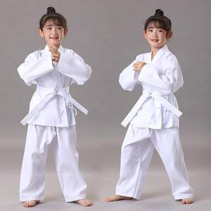 Uniforme de karaté pour enfants et adultes uniforme de karaté léger pour étudiants uniforme d'arts martiaux avec ceinture blanche BJJ GI - Product Image 6
