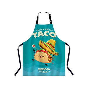 Exportador indio, superventas, algodón orgánico, diseño personalizado, delantal de cocina con logotipo privado - Product Image 1