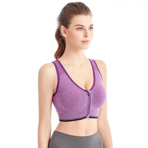 mature womens sexy <b>open</b> cup lace bra and <b>panty</b> set Running Fitness Sports Bra Front Zipper Women's Underwear Shockproof - Product Image 5