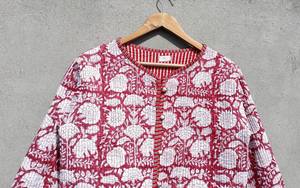 แจ็กเก็ต Kantha ทำด้วยมือ10ชิ้นเสื้อโค้ทของขวัญเพื่อนเจ้าสาวเสื้อโค้ทแบบกลับด้านได้คละแบบอินเดีย - Product Image 2