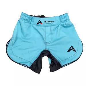 กางเกงขาสั้นเล่นกีฬาสำหรับเด็กผ้าสแปนเด็กซ์โพลีเอสเตอร์ bj/mma ลายเรขาคณิตไม่มีชื่อ - Product Image 4