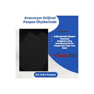 Mini Cabrio R57 2007-2014 primo in pelle nera bordo nero tappetino