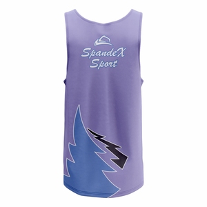 Camisetas sin mangas transpirables ligeras personalizadas para hombres y mujeres, gimnasio de secado rápido y ropa deportiva con decoración de encaje, cuello redondo de punto - Product Image 2