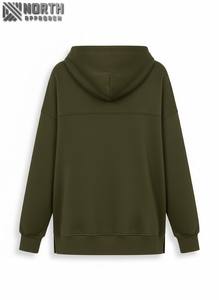 Sudaderas con capucha largas de lana de invierno para mujer, sudaderas con capucha holgadas de talla grande personalizadas para mujer con capucha de 450 GSM - Product Image 2